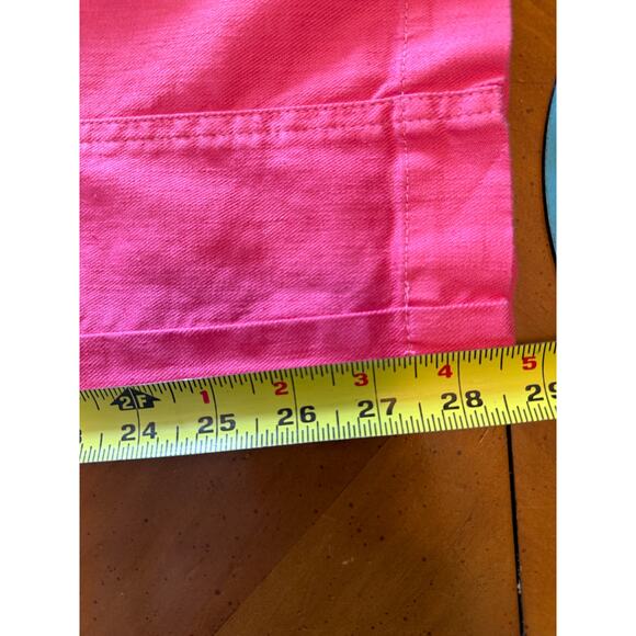 Sezane Arthuro Trousers Paper Bag Pants High Waisted Bright Pink Size 38 Medium - Picture 13 of 14